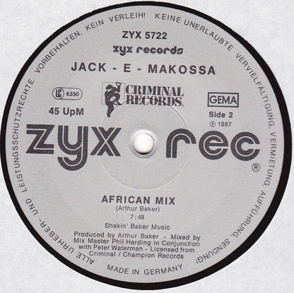 Jack E Makossa : The Opera House (12")