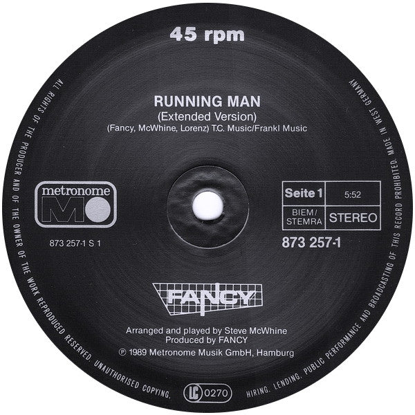 Fancy : All My Loving / Running Man (12")