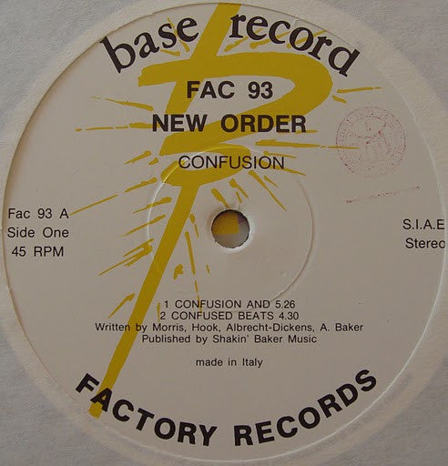 New Order : Confusion (12", Single)