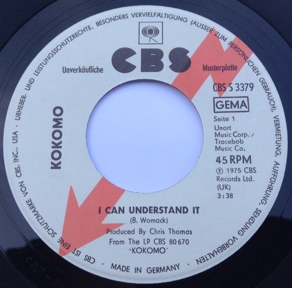 Kokomo : I Can Understand It / Feeling This Way (7", Single, Promo)