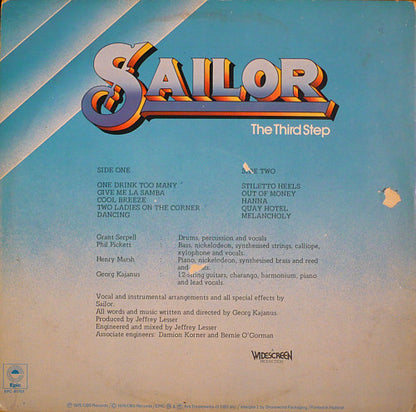 Sailor : The Third Step (LP, Album, Gat)