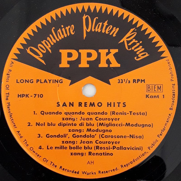 Various : San Remo Hits (7")