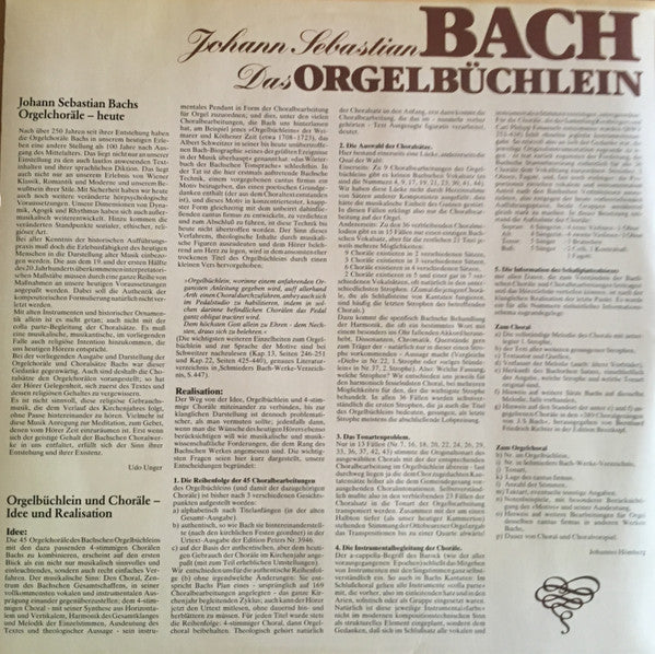 Johann Sebastian Bach, Gertrud Mersiovsky, Pro Musica Köln, Johannes Hömberg : Johann Sebastian Bach - Das Orgelbüchlein - Orgelchoräle Und Chorsätze zu Passion, Ostern Und Himmelfahrt, Pfingsten Und Trinitatis (2xLP, Album, Club)