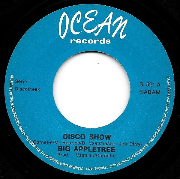 Big Appletree : Disco Show (7", Single)