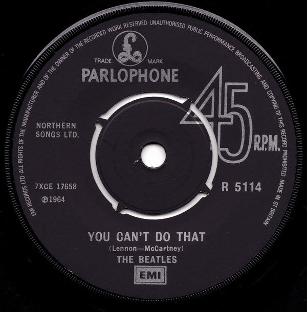 The Beatles : Can't Buy Me Love / You Can't Do That (7", Single, RE)