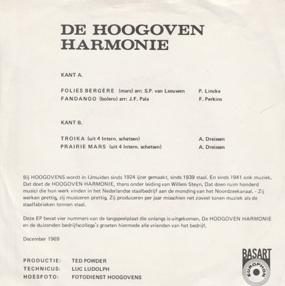 De Hoogoven Harmonie : De Hoogoven Harmonie (7")