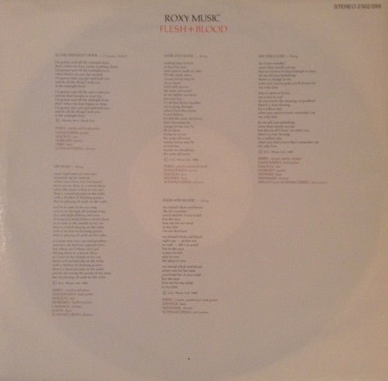 Roxy Music : Flesh + Blood (LP, Album)