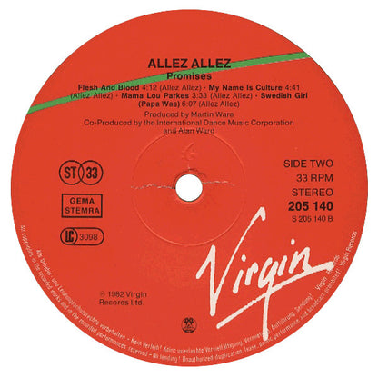 Allez Allez : Promises (LP, Album)