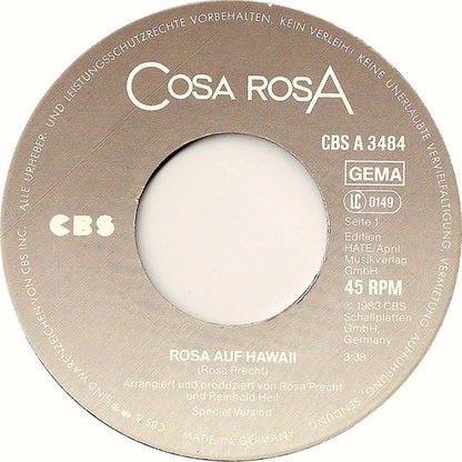 Cosa Rosa : Rosa Auf Hawaii (7", Single)