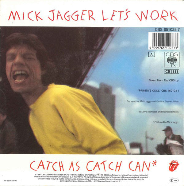 Mick Jagger : Let's Work (7", Single)