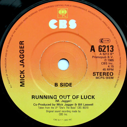 Mick Jagger : Lucky In Love (7", Single)