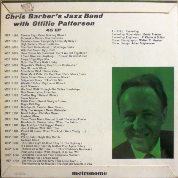 Monty Sunshine With Chris Barber's Jazz Band : Monty (7", EP, Mono)