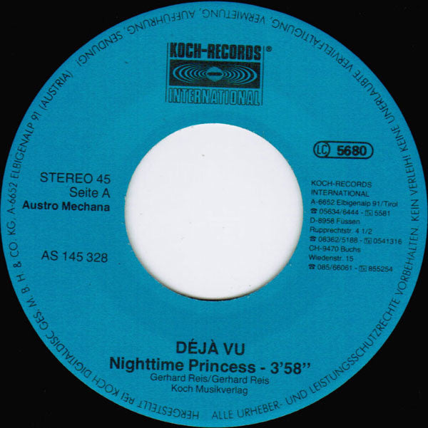 Déjà Vu (5) : Nighttime Princess (7", Single)