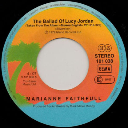 Marianne Faithfull : The Ballad Of Lucy Jordan (7", Single)