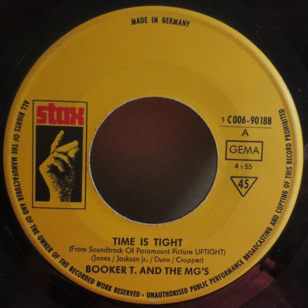 Booker T & The MG's : Time Is Tight  (7", Single, Mono)