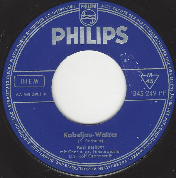 Karl Berbuer : Kabeljau-Walzer (7", Single, Mono)