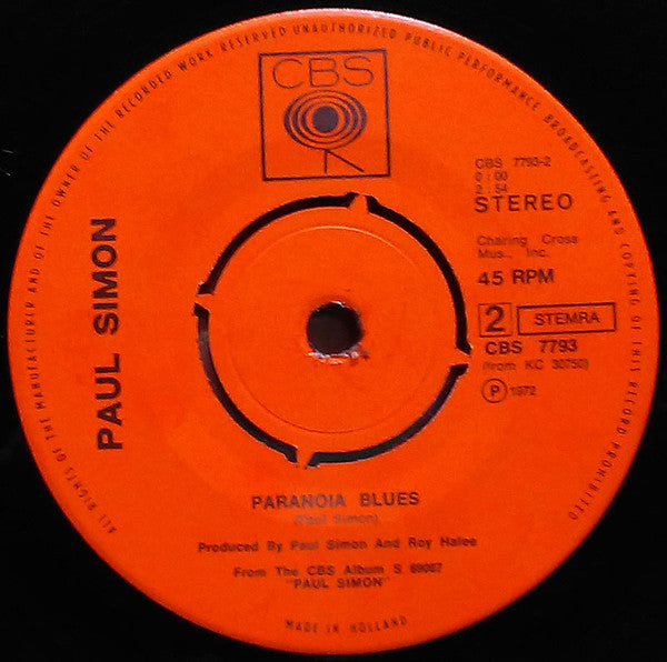 Paul Simon : Mother And Child Reunion / Paranoia Blues (7", Single)