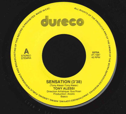 Tony Alessi : Sensation (7", Single)