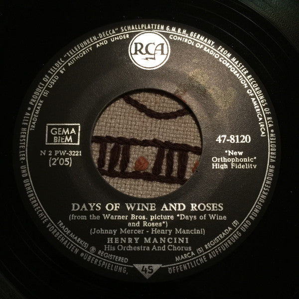 Henry Mancini And His Orchestra And Chorus : Days Of Wine And Roses / Seventy Six Trombones (7")