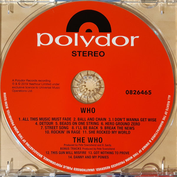 The Who : Who (CD, Album, Dlx, Son)