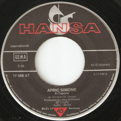 Afric Simone : Aloha Wamayeh (7", Single)