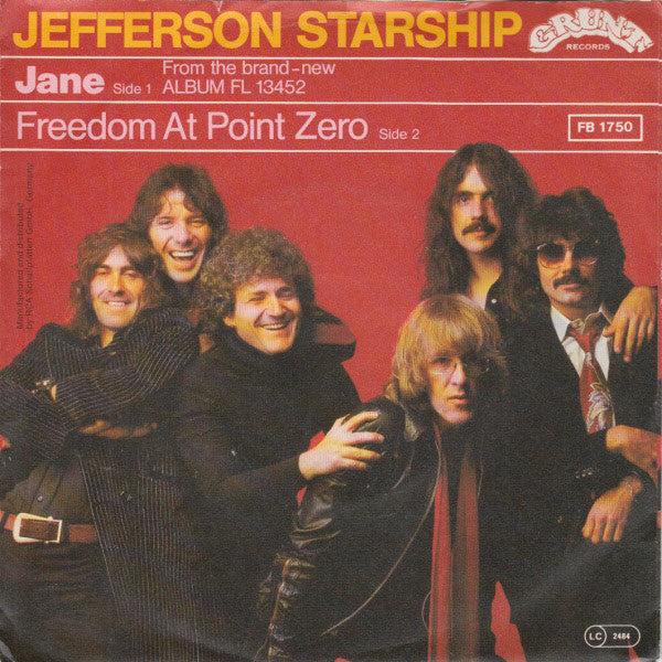 Jefferson Starship : Jane (7", Single)