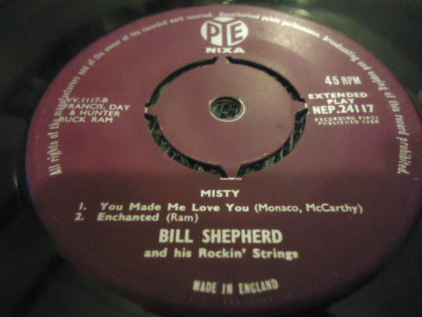 Bill Shepherd and his Rockin' Strings, Bill Shepherd : Misty (7", EP, Mono)