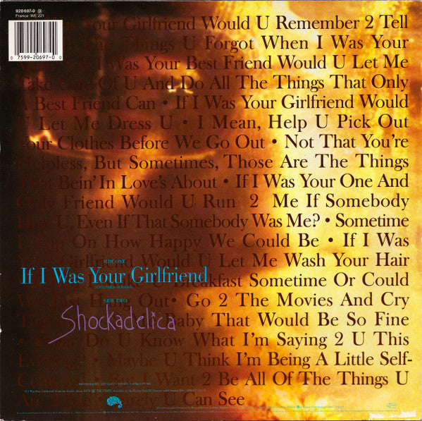 Prince : If I Was Your Girlfriend (12", Maxi)