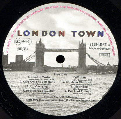 Wings (2) : London Town (LP, Album)