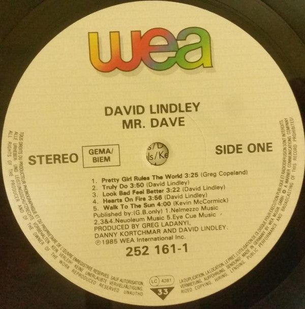 David Lindley : Mr. Dave (LP, Album)