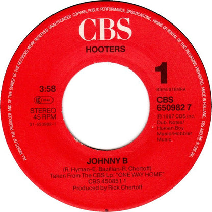 The Hooters : Johnny B (7", Single)