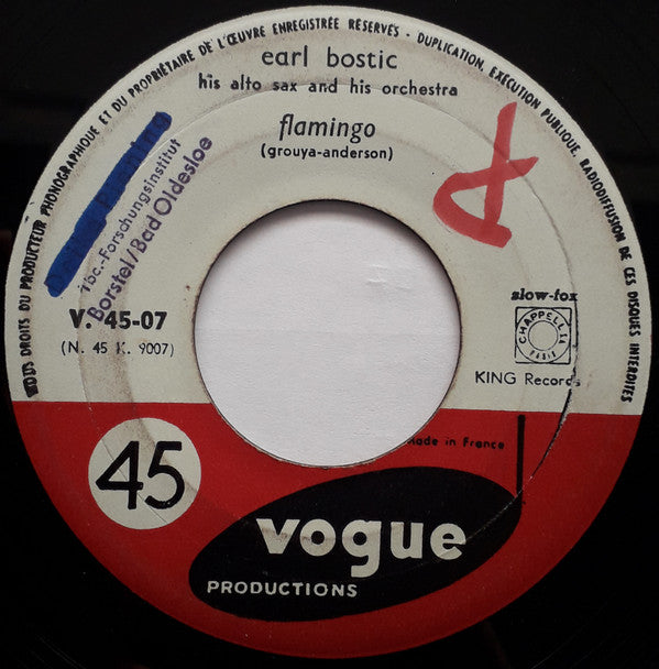 Earl Bostic And His Orchestra : Flamingo / Sleep (7", Single)