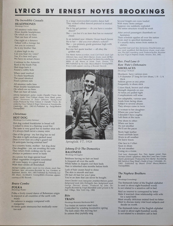 Various : Lyrics By Ernest Noyes Brookings (LP, Comp)