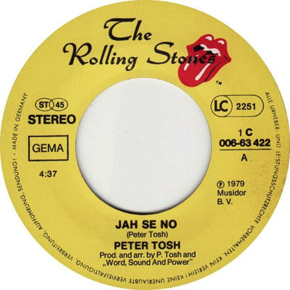 Peter Tosh : Jah Seh No (7", Single)