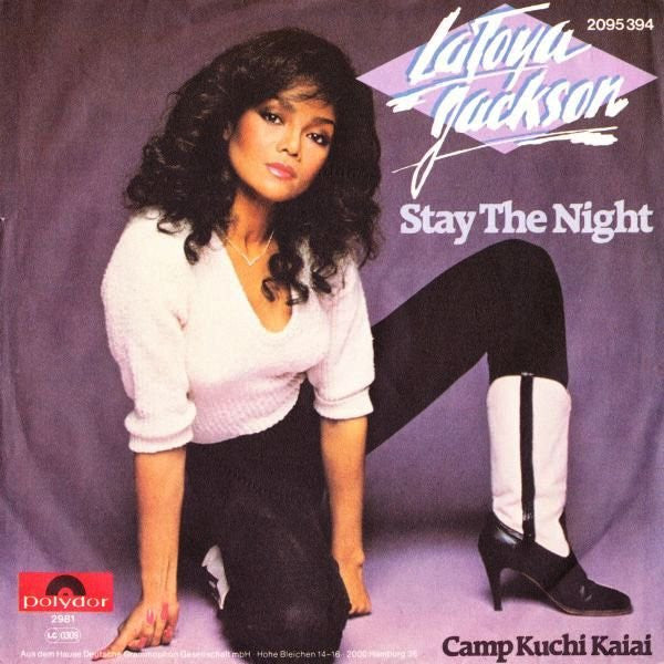 LaToya Jackson* : Stay The Night / Camp Kuchi Kaiai (7", Single)