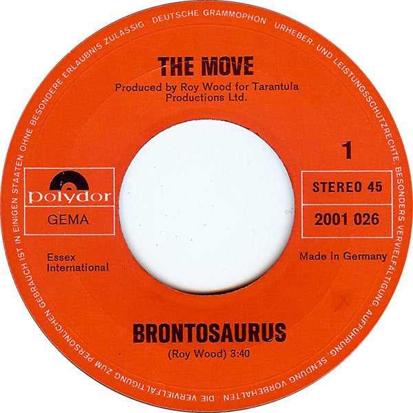 The Move : Brontosaurus (7", Single)