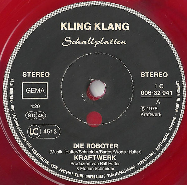 Kraftwerk : Die Roboter (7", Single, Red)