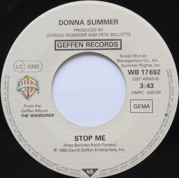 Donna Summer : The Wanderer (7", Single)