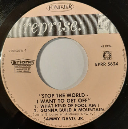 Sammy Davis Jr. : Hit Songs From "Stop The World - I Want To Get Off" (7", EP, Mono)