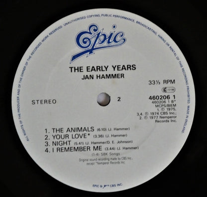 Jan Hammer : The Early Years (LP, Comp)