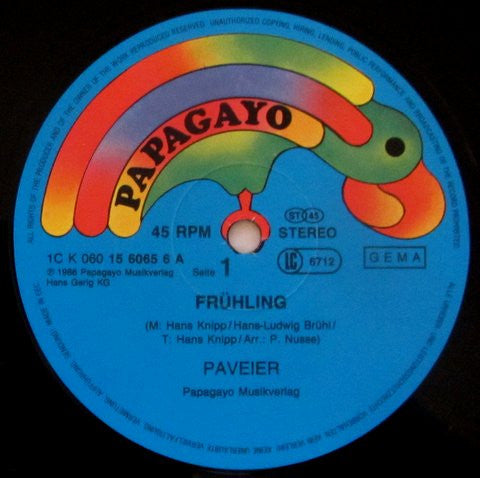 Paveier : Frühling (12", Maxi)