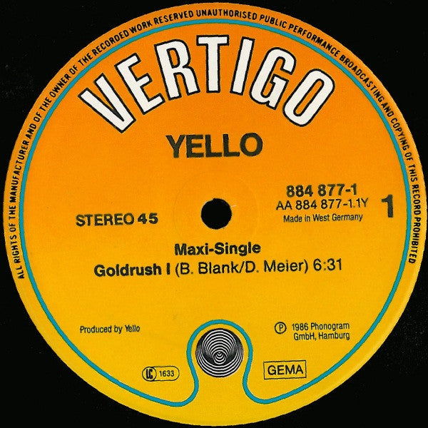 Yello : Goldrush (12", Maxi)