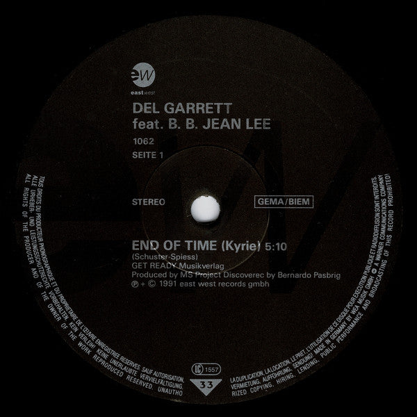 Del Garrett Feat B.B. Jean Lee : End Of Time (Kyrie) (12", Promo)