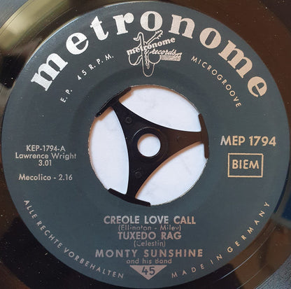 Monty Sunshine And His Band : Creole Love Call (7", EP)