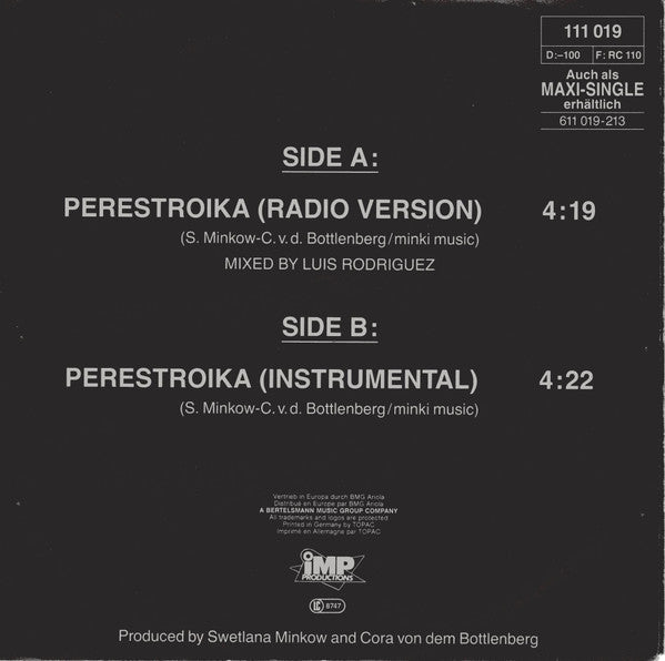 Garbo : Perestroika (7", Single)