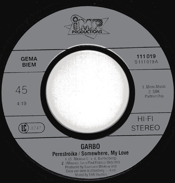 Garbo : Perestroika (7", Single)