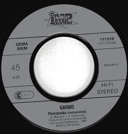 Garbo : Perestroika (7", Single)