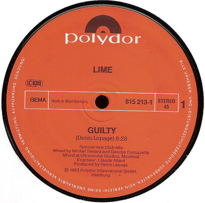 Lime (2) : Guilty (Special New Club-Mix) (12", Maxi)