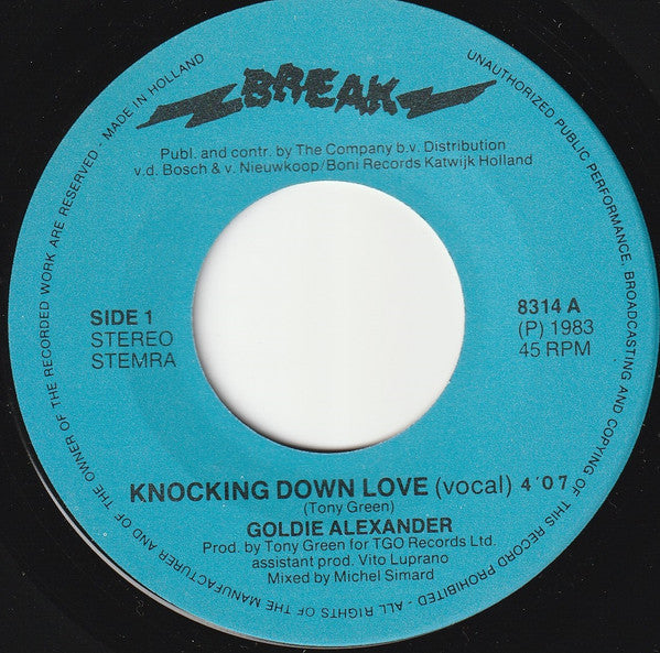 Goldie Alexander : Knocking Down Love (7")