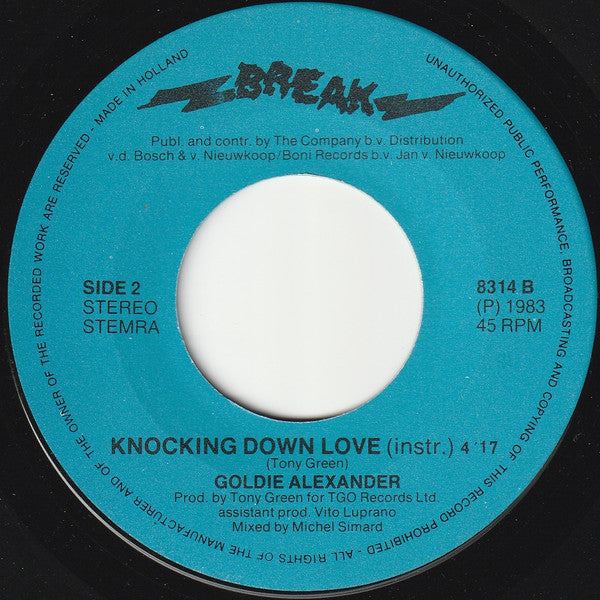 Goldie Alexander : Knocking Down Love (7")